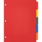 Business Source Plain Tab Color Polyethylene Index Dividers, PK5 01809 - alternate 1